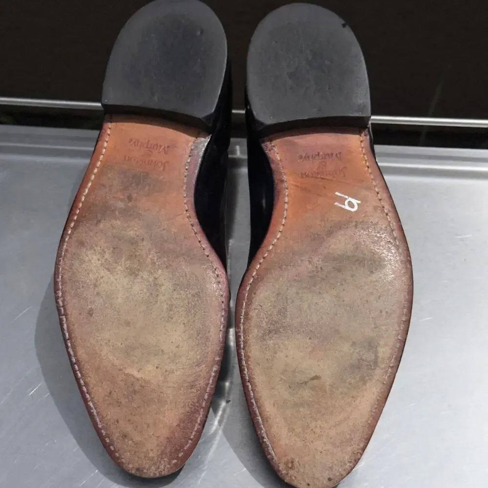 Johnston and Murphy Buegundy Leather Loafers with Tassel - Size 11 D